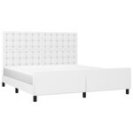 vidaXL Cadre de lit sans matelas blanc 160x200 cm similicuir
