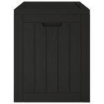 vidaXL Boîte de stockage de jardin noir 55 5x43x53 cm polypropylène