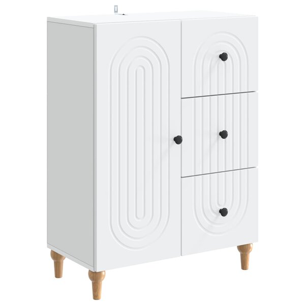 vidaXL Buffet Blanc 66 x 34 5 x 90 cm Bois d'ingénierie
