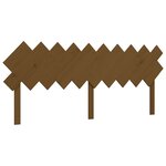 vidaXL Cadre de lit avec tête de lit marron miel 200x200cm bois massif