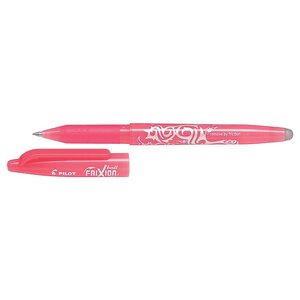 Stylo roller encre gel effaçable frixion ball 07 pointe moyenne rose corail pilot