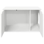 vidaXL Maison pour chat Blanc 85 x 55 x 53 5 cm Bois d'ingénierie