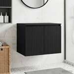 vidaXL Cabinet de Salle de Bain Mural Noir 62 5 x 44 5 x 50 cm
