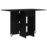 vidaXL Table à dîner 115 x 70 x 75 cm Bois d'ingénierie Chêne noir