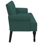 vidaXL Banc avec dossier vert foncé 120x62x75 5 cm tissu
