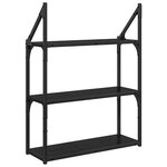 vidaXL Étagère Murale Chêne noir 60 x 21 x 78 5 cm Bois d'ingénierie
