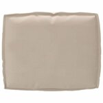 vidaXL Coussin pour dossier de palette Taupe 50 x 40 x 12 cm