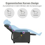 vidaXL Fauteuil inclinable de massage gris foncé tissu microfibre