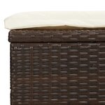 vidaXL Transat avec toit pliable marron 213x63x97 cm résine tressée