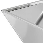 vidaXL Pot de jardin en forme de bol Argent 40 x 40 x 15 cm