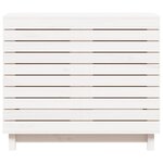 vidaXL Panier à linge blanc 88 5x44x76 cm Bois massif de pin