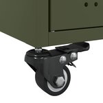 vidaXL Table basse vert olive 68x50x43 5 cm acier