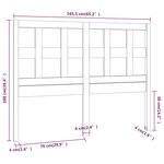 vidaXL Tête de lit Gris 165 5x4x100 cm Bois massif de pin