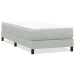 vidaXL Sommier à lattes de lit sans matelas gris clair 100x210cm
