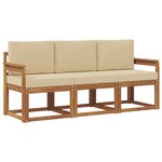 vidaXL Ensemble de canapés d'extérieur 3 Pièces Naturel et Beige