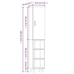 vidaXL Buffet haut Gris béton 34 5x34x180 cm Bois d'ingénierie