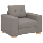 vidaXL Canapé 3 Pièces Taupe 221 x 80 x 80 cm Tissu en lin mélangé