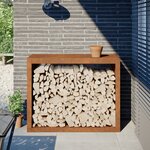 VidaXL Étagère à bois 100x40x80 cm acier résistant aux intempéries