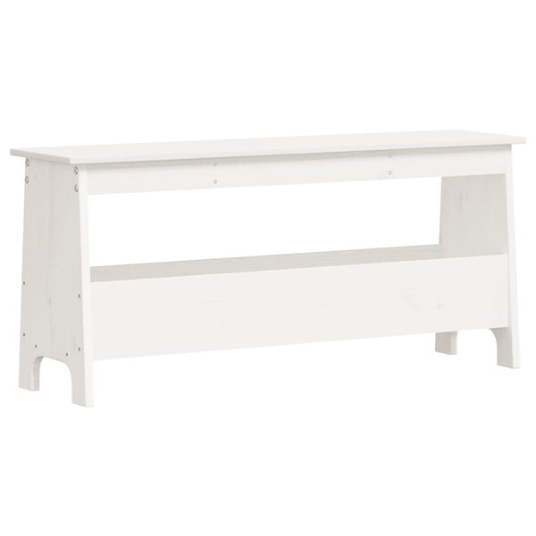 vidaXL Banc d'entrée blanc 100x28x45 cm bois de pin massif