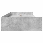 vidaXL Cadre de lit Gris béton 75 x 190 cm Bois d'ingénierie