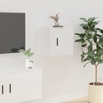 vidaXL Meubles TV muraux 2 Pièces Blanc 40x34 5x40 cm