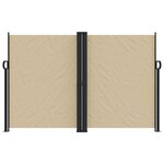 vidaXL Auvent latéral rétractable beige 160x1200 cm