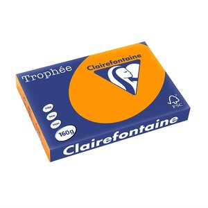 Ramette 250 Feuilles Papier 160g A3 420x297 mm orange vif TROPHÉE