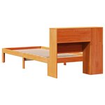 vidaXL Lit bibliothèque sans matelas cire marron 75x190 cm pin massif
