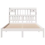vidaXL Lit bibliothèque sans matelas blanc 140x200 cm bois pin massif