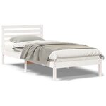 vidaXL Cadre de lit Blanc 100 x 210 cm Bois massif en pin