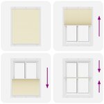 vidaXL Store plissé crème 105x150cm largeur du tissu 104 4cm polyester