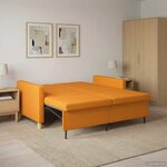 vidaXL Canapé-lit escamotable Jaune foncé Tissu