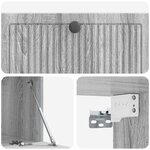 vidaXL Meuble TV mural Sonoma gris 78 5 x 31 x 30 cm Bois d'ingénierie