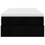 vidaXL Cadre de lit ottoman avec matelas noir 100x200cm tissu