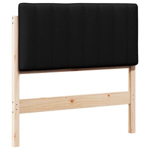 vidaXL Tête de lit capitonnée Marron et Noir 90 cm Pin massif