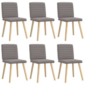 vidaXL Chaises à manger lot de 6 taupe tissu