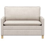 vidaXL Canapé Crème 126 x 81 x 87 5 cm Polyester