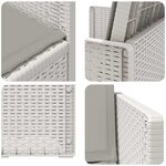 vidaXL Chaises de jardin salle à manger 2 Pièces Blanc et gris clair PP