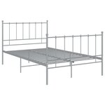 vidaXL Cadre de lit Gris Métal 120x200 cm