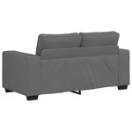vidaXL Canapé à 2 places gris foncé 120 cm tissu