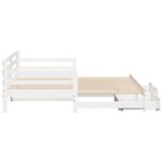 vidaXL Lit de jour avec gigogne et tiroirs sans matelas blanc 90x190cm