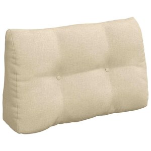 vidaXL Coussin de Dos Crème 80 x 24 x 50 cm tissu