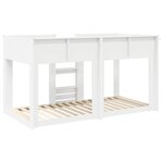 vidaXL Lit Superposé pour Enfants Blanc 75 x 190 cm Bois d'ingénierie