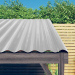 vidaXL Panneaux de toit 12 Pièces Acier enduit de poudre Argenté 100x36cm