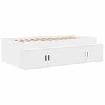 vidaXL Cadre de lit de rangement Blanc 90x190 cm