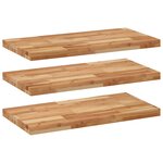 vidaXL Étagères flottantes 3 Pièces 60x40x4 cm acacia massif à l'huile