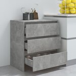 vidaXL Buffet Gris béton 70x41x75 cm Bois d'ingénierie