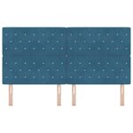 vidaXL Tête de lit Bleu foncé 180 cm Velours