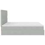 vidaXL Cadre de lit ottoman avec matelas gris clair 200x200 cm velours