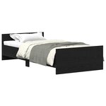 vidaXL Cadre de lit sans matelas chêne noir 90x190 cm bois ingénierie